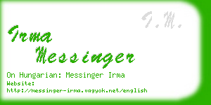 irma messinger business card